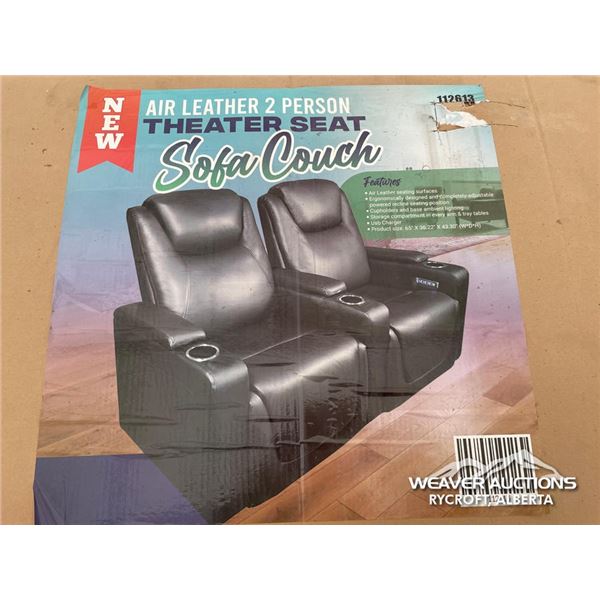 2 PERSON LEATHER SOFA COUCH