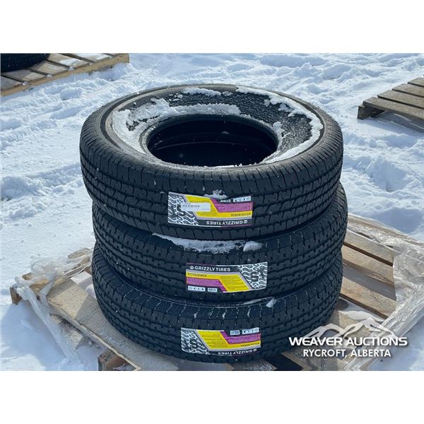 (3) GRIZZLY 235/85R16 TIRES