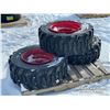 Image 2 : (3) BEAVER 12-16.5 SKID STEER TIRES W/RIMS