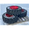 Image 4 : (3) BEAVER 12-16.5 SKID STEER TIRES W/RIMS