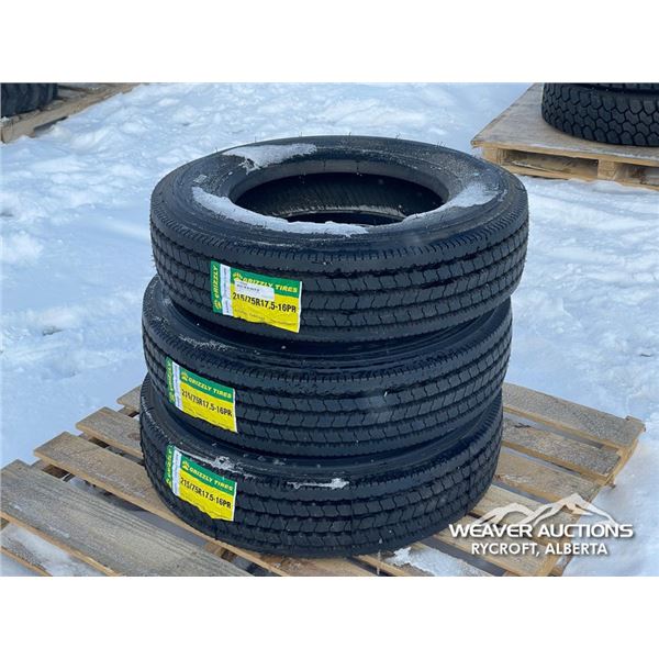 (3) GRIZZLY 215/75R17.5-16 PR TIRES
