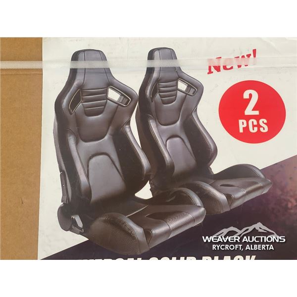UNIVERSAL SOLID BLACK VEHICLE BUCKET SEATS