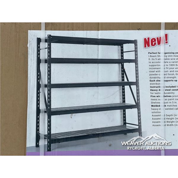 5 TIER INDUSTRIAL STORAGE RACKING