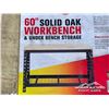 Image 1 : 60 IN. SOLID OAK WORKBENCH