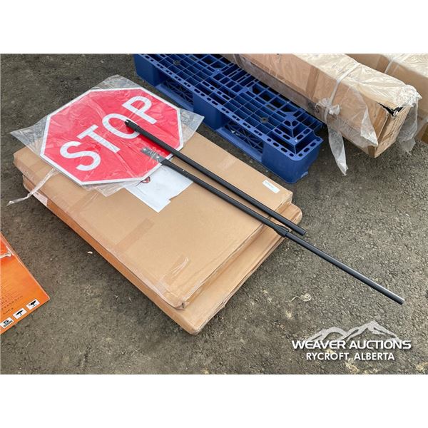 (3) TRAFFIC STOP/SLOW SIGNS