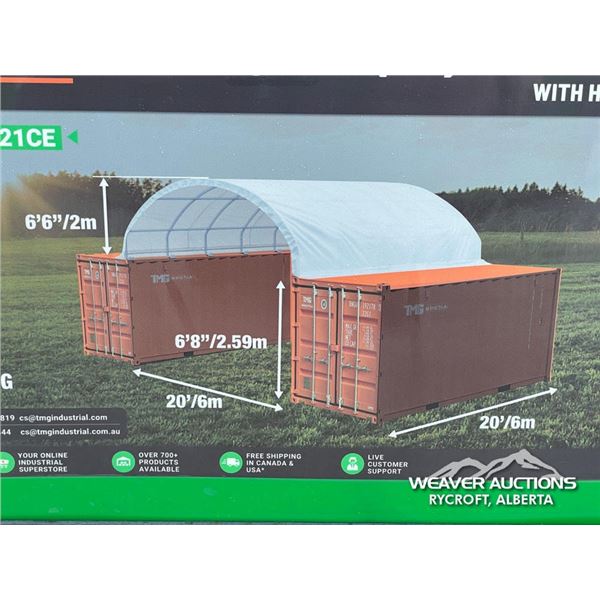 TMG 20 X 20 FT. PE FABRIC CONTAINER SHELTER