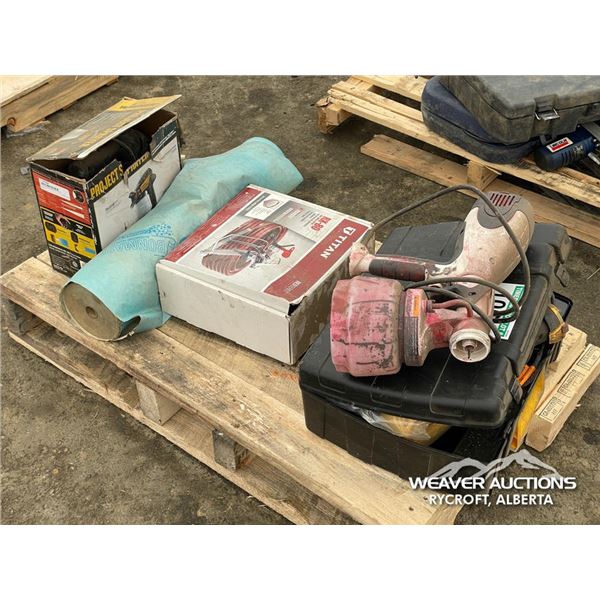 (3) PAINT GUNS W/PAINT MASK & MASKING PAPER