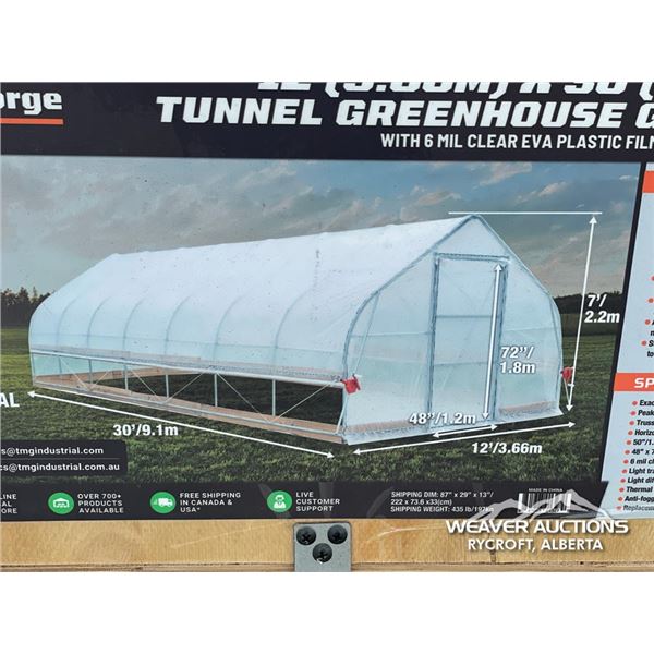TMG 12 X 30 FT. TUNNEL GREENHOUSE
