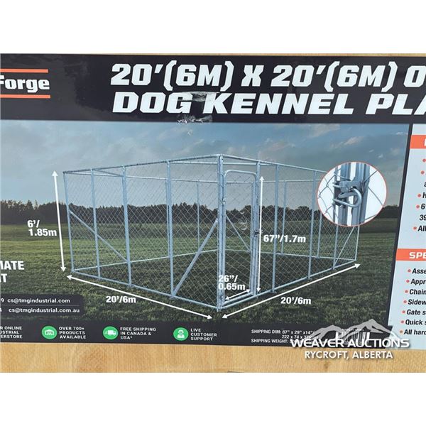 TMG 20 X 20 FT. OUTDOOR CHAIN LINK DOG KENNEL