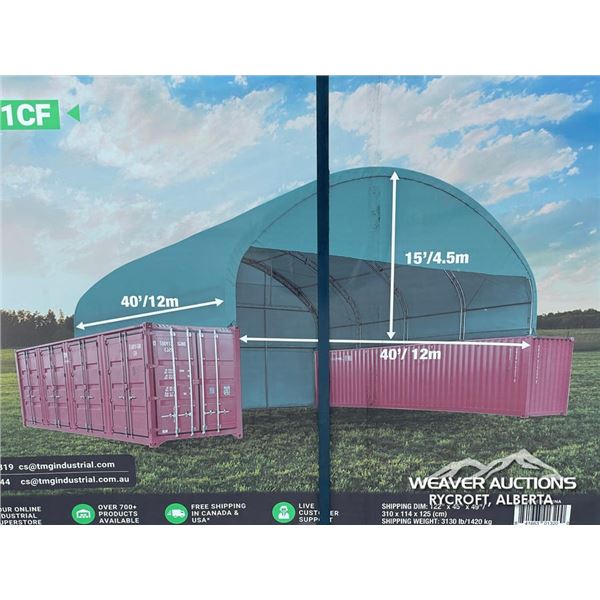 TMG 40 X 40 FT. DUAL TRUSS CONTAINER SHELTER