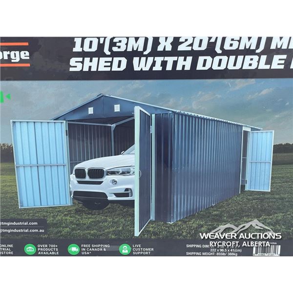 TMG 10 X 20 FT. METAL GARAGE SHED