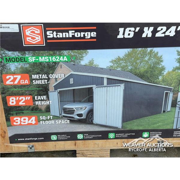 TMG 16 X 24 FT. METAL GARAGE SHED