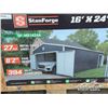 Image 1 : TMG 16 X 24 FT. METAL GARAGE SHED