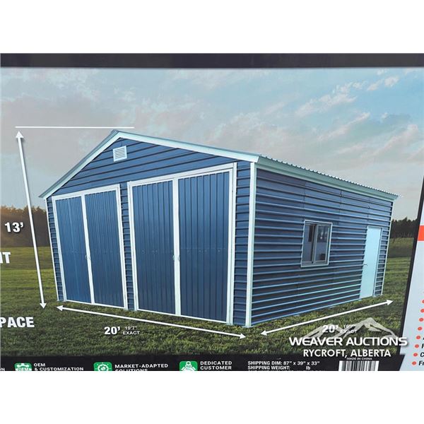 TMG 20 X 20 FT. METAL GARAGE SHED