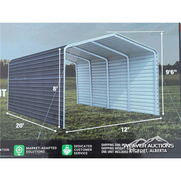 TMG 12 X 20 FT. METAL CARPORT SHED