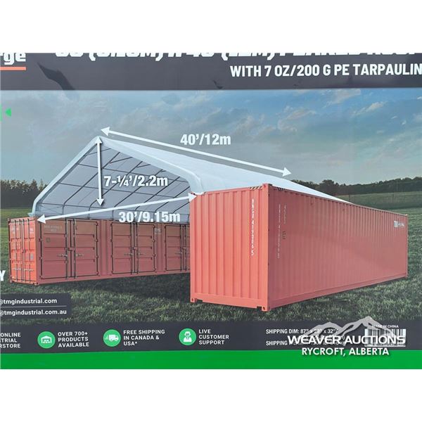 TMG 30 X 40 FT. PEAK ROOF CONTAINER SHELTER