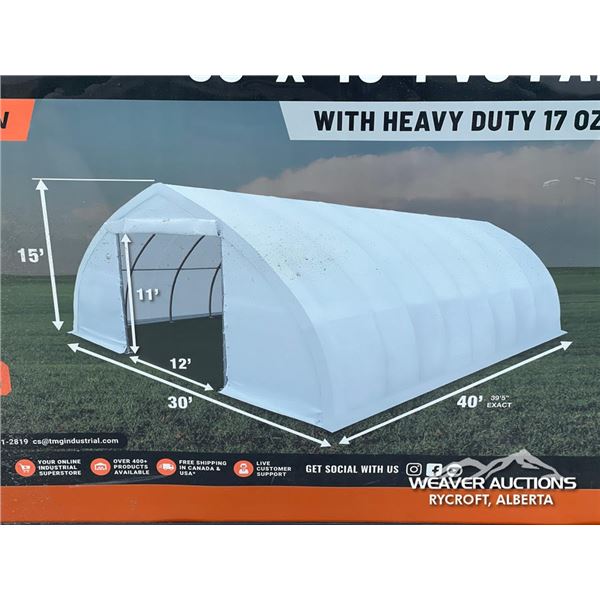 TMG 30 X 40 FT. PEAK CEILING STORAGE SHELTER