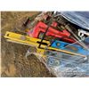 Image 7 : TOOL CABINET W/LEVELS & ASSORTED TOOLS