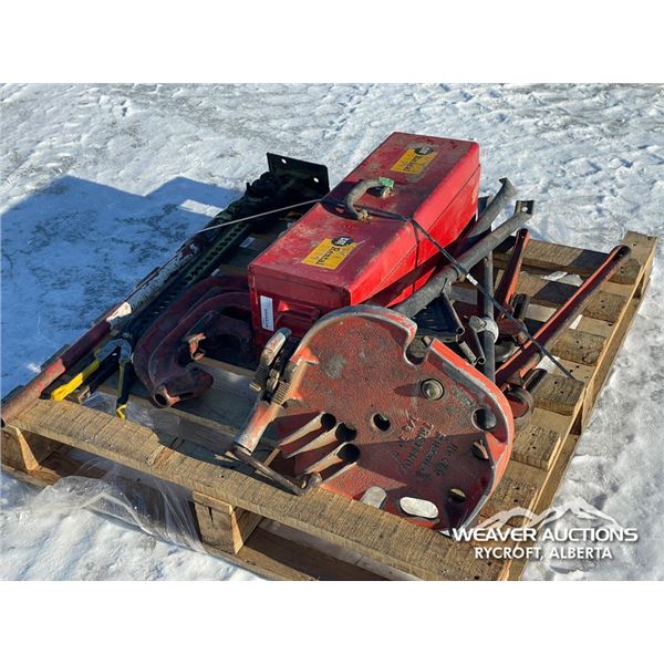 TOOL BOX W/RIDGID TRISTAND & MISC TOOLS