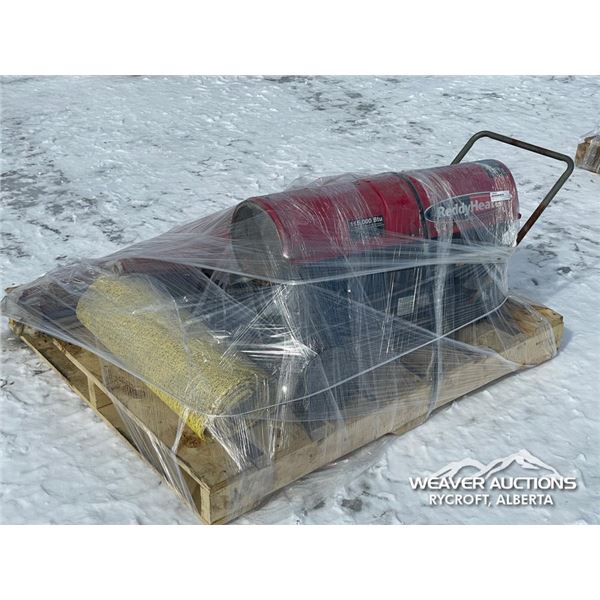 REDDY HEATER W/UMBRELLAS & MISC TOOLS