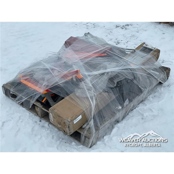 FLOOR MAGNET W/MISC SHOP TOOLS & REFLECTORS