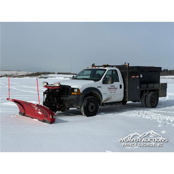 2006 FORD F550 FLAT DECK PLOW/SANDER TRUCK