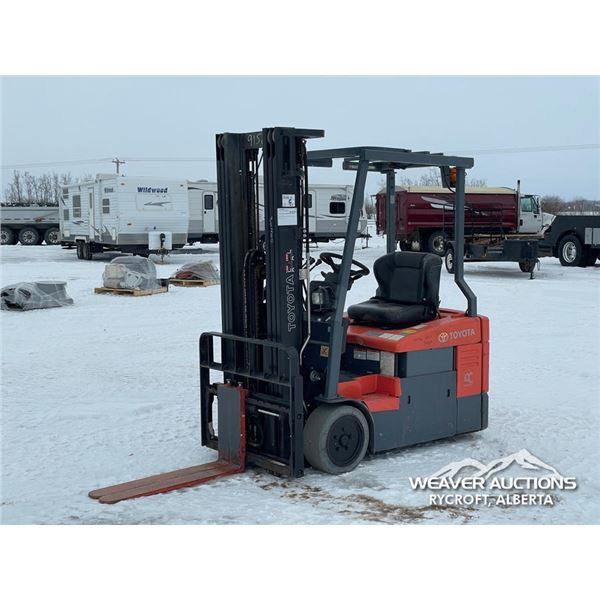 TOYOTA 7FBEU15 3,000LB ELECTRIC FORKLIFT