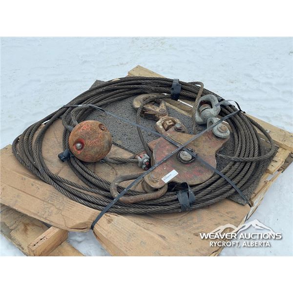 HEAVY DUTY CABLE W/PULLEY & HOOK