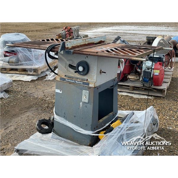 ROCKWELL BEAVER TABLE SAW W/PARTS
