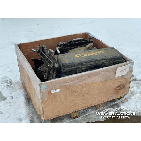 (3) PIPE BEVELING & CUTTING TOOLS W/DEWALT SAW