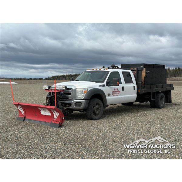 2013 FORD F550 FLAT DECK PLOW/SANDER TRUCK