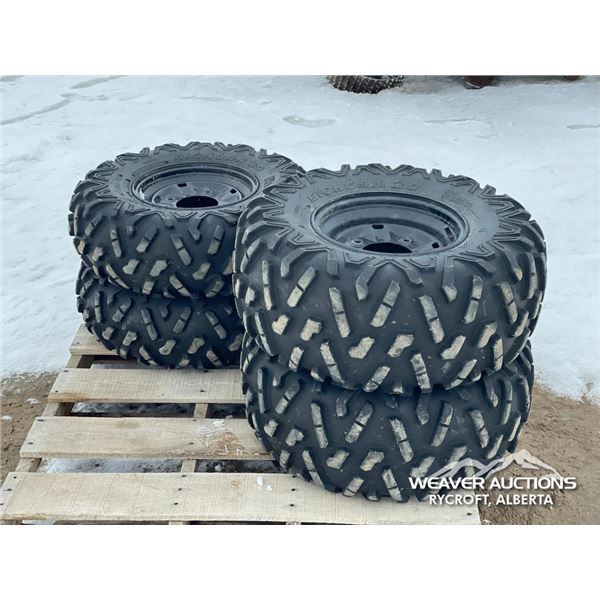 (4) BIGHORN 27X9.00R12 ATV TIRES