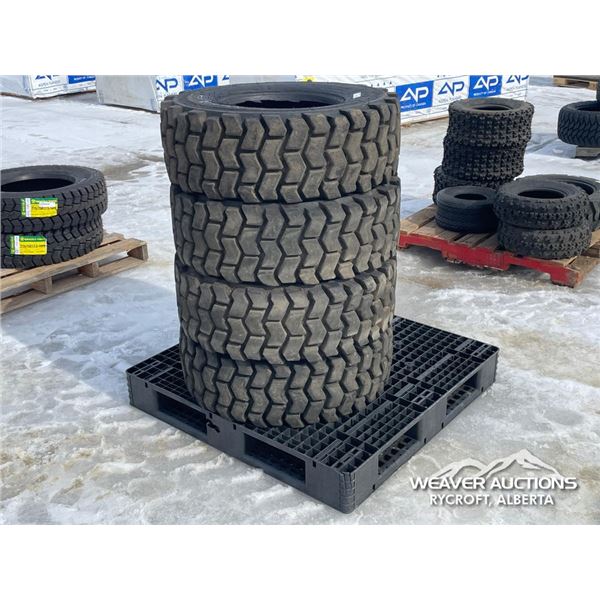 (4) BEAVER 12-16.5 SKID STEER TIRES