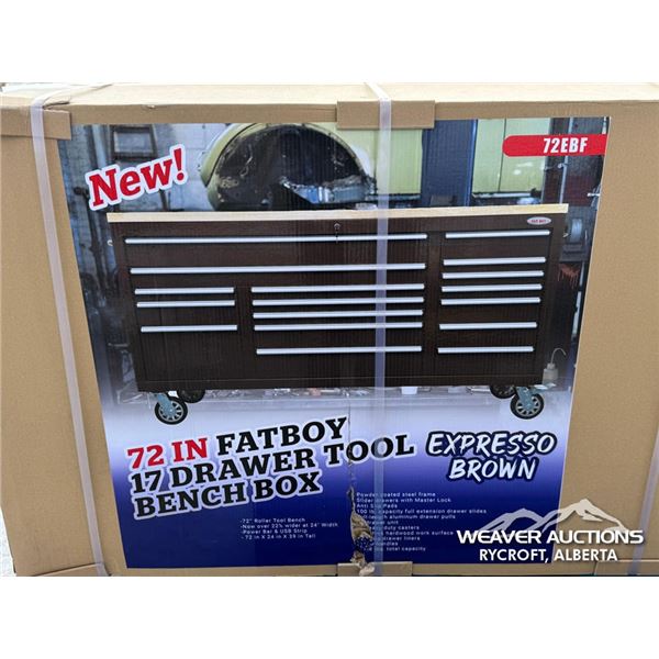 72 IN FATBOY 17 DRAWER TOOL BENCH BOX
