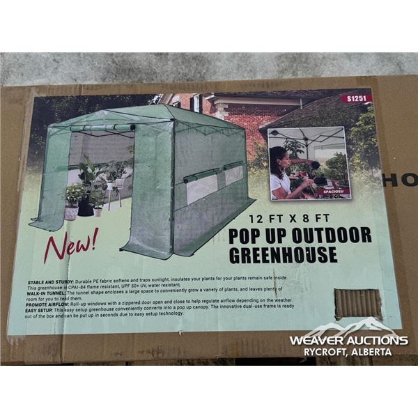 8 X 12 FT. POP UP OUTDOOR GREENHOUSE