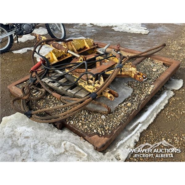 6 X 7 FT. SKID, STEEL CABLES, HYD ATTACHMENT
