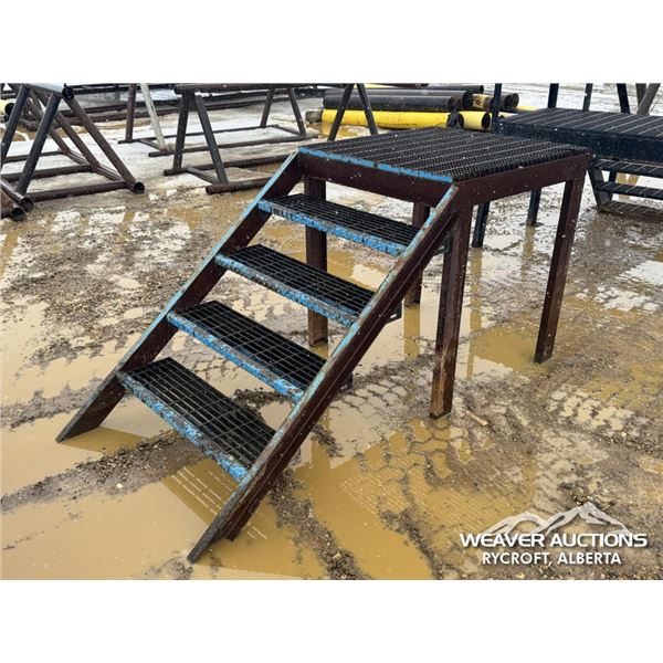 3 FT. X 3 FT. STEEL PLATFORM STAIRS