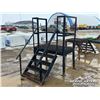 Image 1 : 3 FT. X 5 FT. STEEL PLATFORM STAIRS WITH HAND RAIL