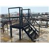 Image 2 : 3 FT. X 5 FT. STEEL PLATFORM STAIRS WITH HAND RAIL