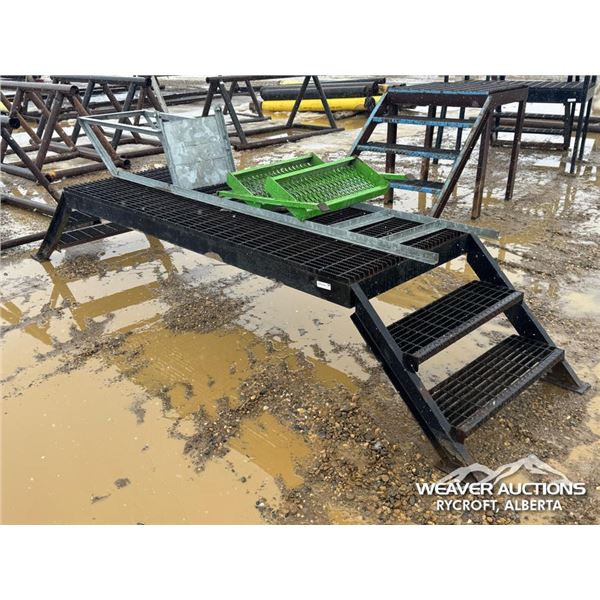 STEEL PLATFORM WALKWAY W/LADDER & STEP