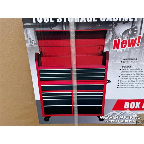 15 DRAWER 52 IN ROLLING TOOL CABINET