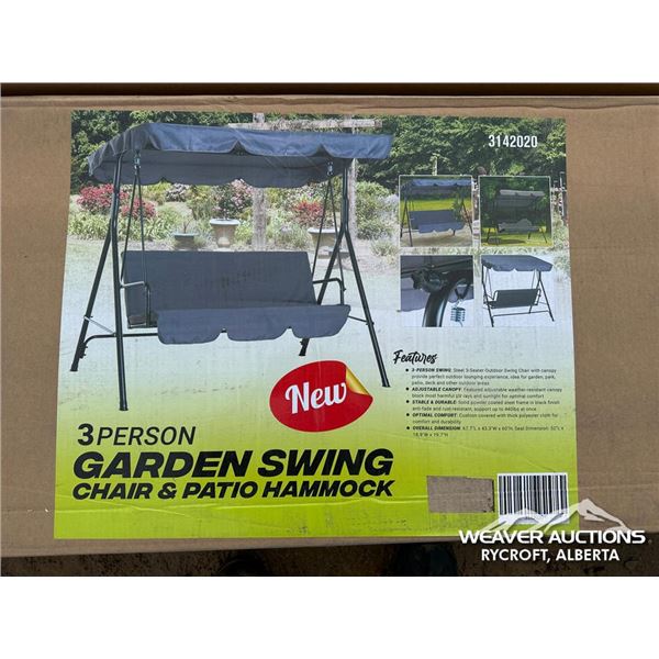 3 PERSON GARDEN SWING