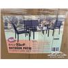Image 1 : 4 PCS BLACK OUTDOOR PATIO FURNITURE SET