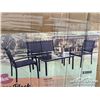 Image 2 : 4 PCS BLACK OUTDOOR PATIO FURNITURE SET