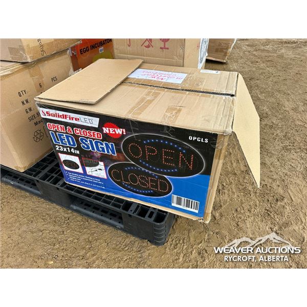 (10) OPEN & CLOSE LED SIGNS
