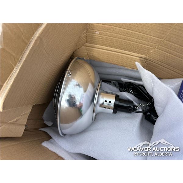 (6) ELECTRIC HEATER LAMPS & (1) OUTDOOR LIGHT