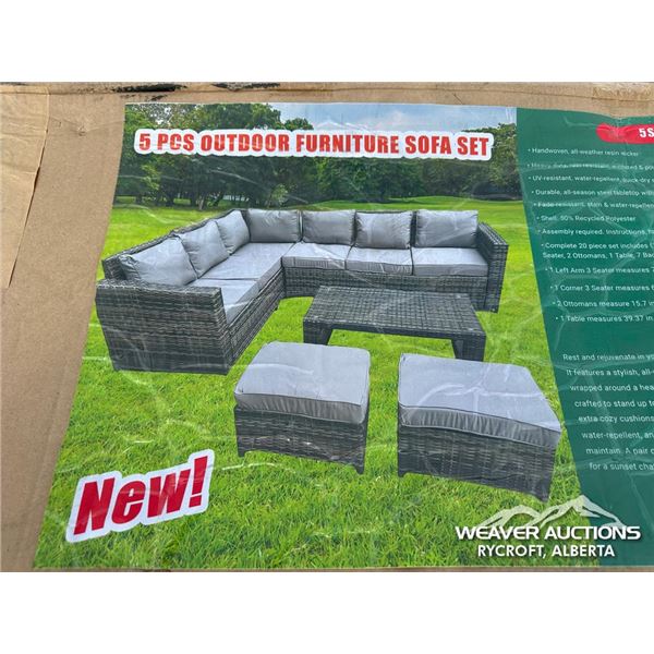 (2) 5 PCS OUTDOOR FUNITURE SOFA SET PARTS