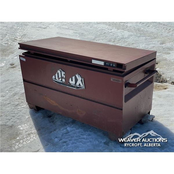 TOOL BOX W/ MISC INDUSTRIAL ACCESSORIES