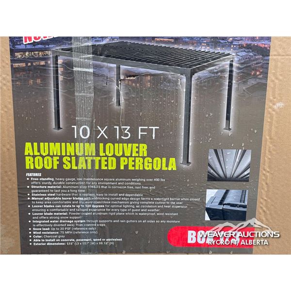 10 X 13 FT. ALUMINUM PERGOLA