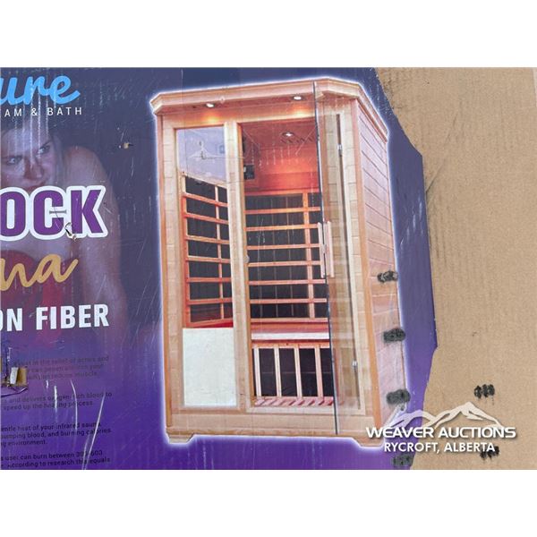 2 PERSON HEMLOCK SAUNA W/PARTS